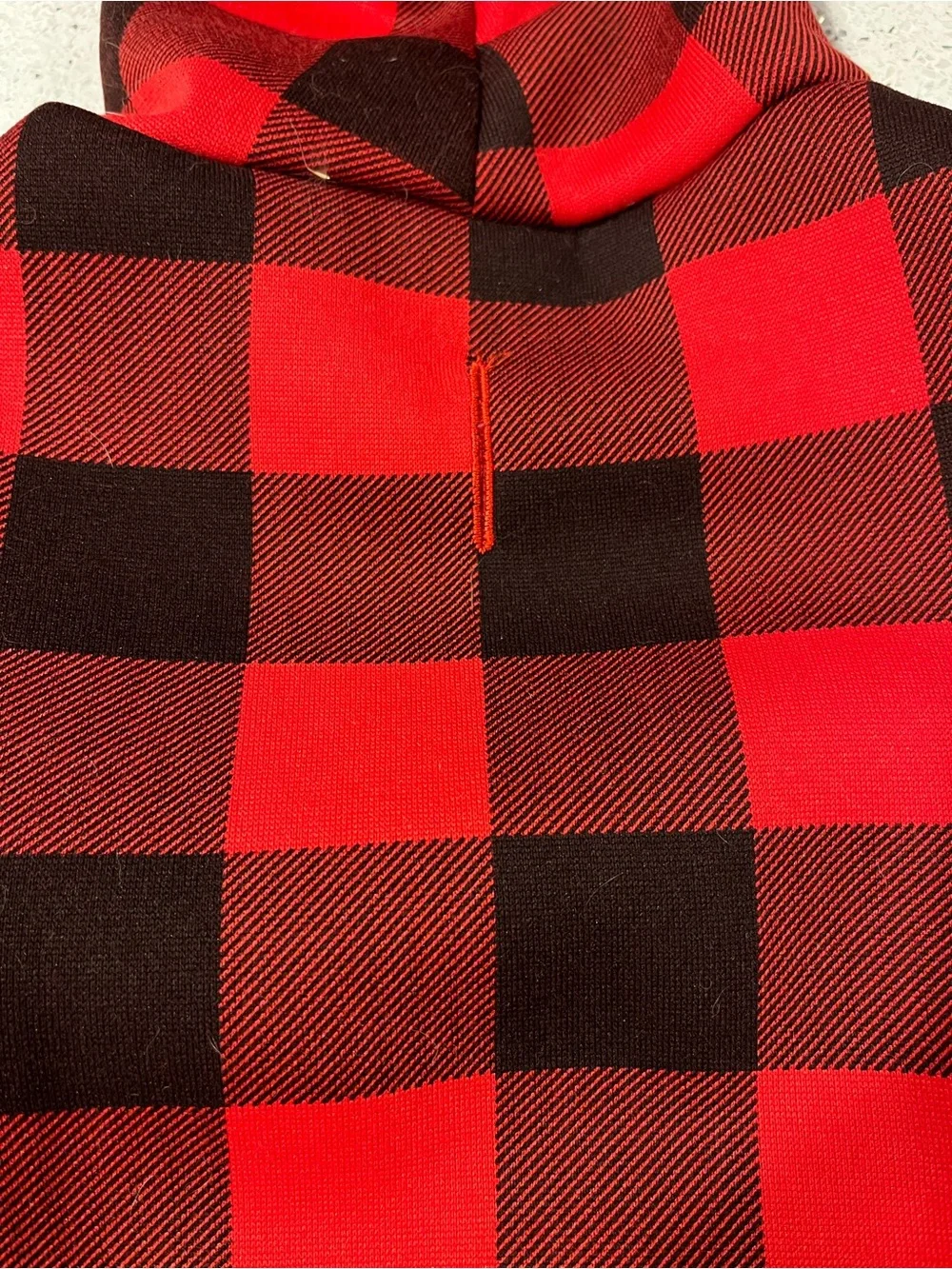 Dog Plaid Hoodie - Red & Black Buffalo Check